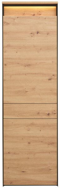 GARDEROBNA OMARA črna, hrast artisan