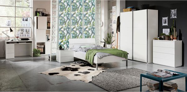 POSTELJA 90 cm x 200 cm , leseni material bela