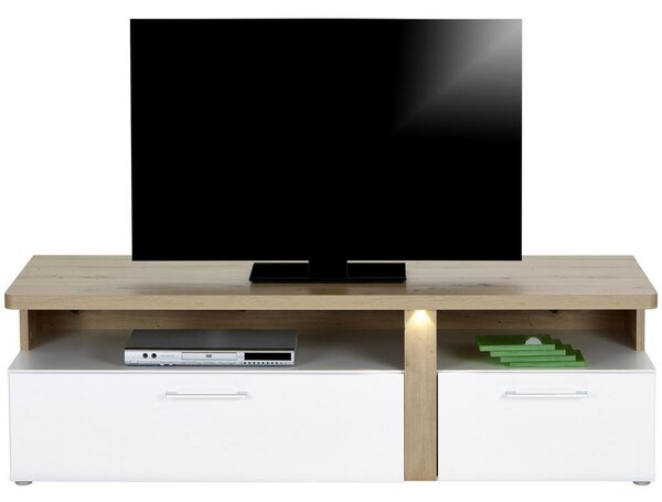 TV-ELEMENT bela, barve hrasta
