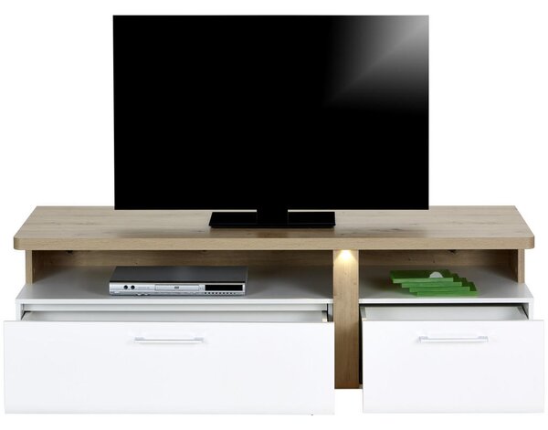 TV-ELEMENT bela, barve hrasta
