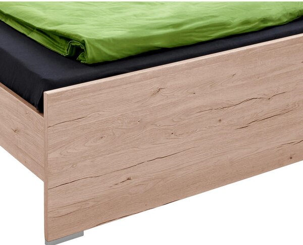 POSTELJA 90 cm x 200 cm , leseni material bela, barve hrasta