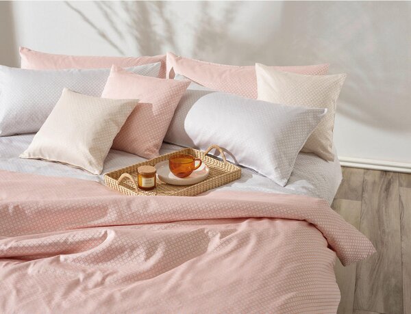 POSTELJNINA MELLOW 140/200 cm damast roza