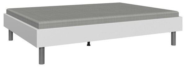 POSTELJA 140 cm x 200 cm , leseni material bela