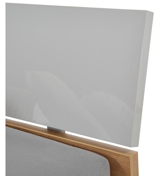 POSTELJA 120 cm x 200 cm , leseni material siva, barve hrasta