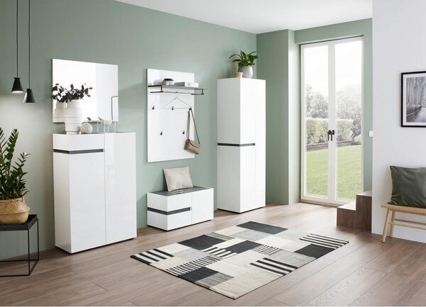 GARDEROBNA KLOP antracit, bela