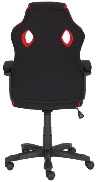 GAMING STOL kovina, umetna masa, tekstil rdeča, črna