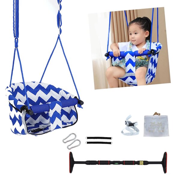 Swingjoy™ Viseča Otroška Gugalnica Z Napenjalno Palico