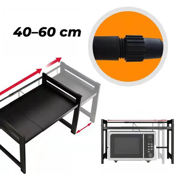 Raztegljiv Kuhinjski Regal Magicrack™, Bela
