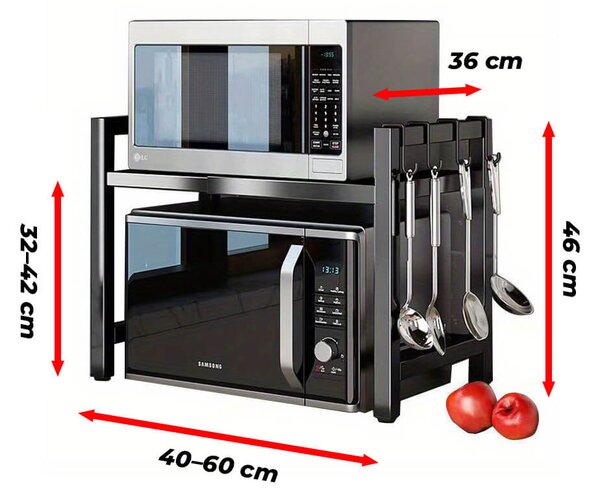 Raztegljiv Kuhinjski Regal Magicrack™, Bela