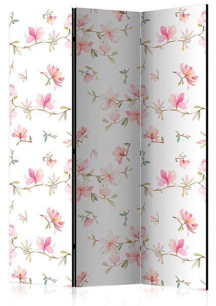 PARAVAN 135/172/3 cm bela, pink