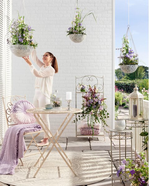 SET ZA BALKON kovina bela bela bela