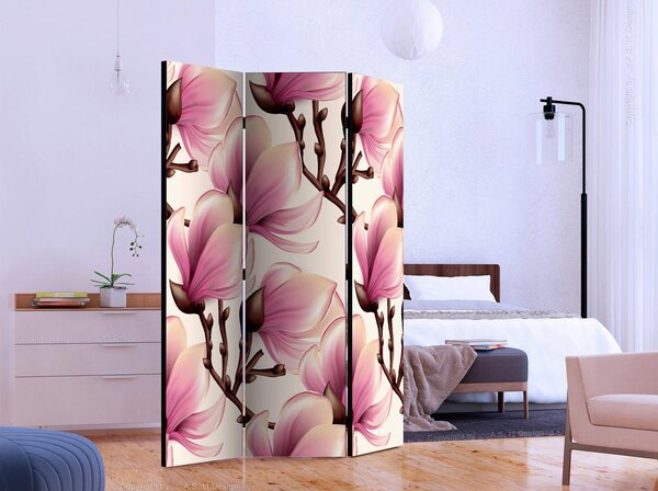 PARAVAN 135/172/3 cm rjava, pink