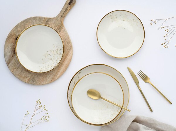 SET KROŽNIKOV Nature Collection Creme 27 cm