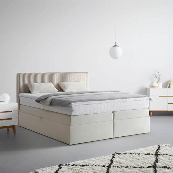 Mömax Postelja Boxspring Rossa, Bež, 180x200