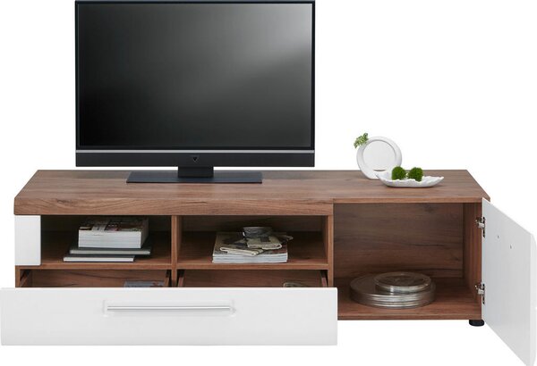 TV-ELEMENT bela, barve hrasta