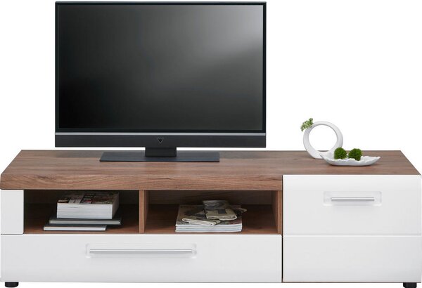 TV-ELEMENT bela, barve hrasta
