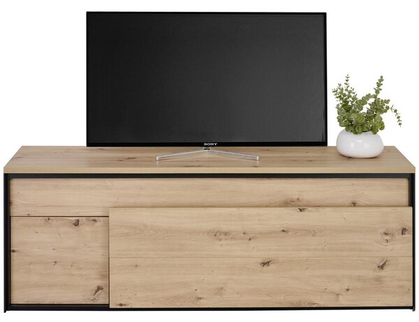 TV-ELEMENT črna, hrast artisan