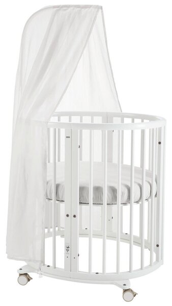 OTROŠKA POSTELJICA Sleepi MINI V3 bukev masivno 82/87/67 cm bela