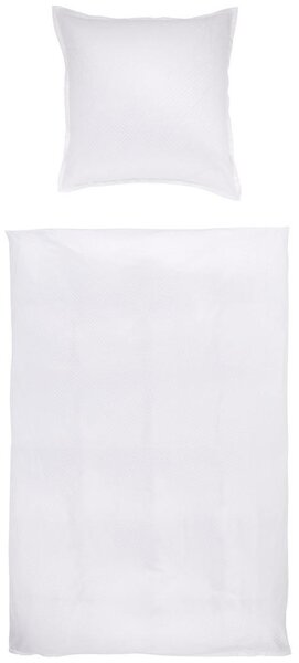POSTELJNINA Livorno 140/200 cm damast bela