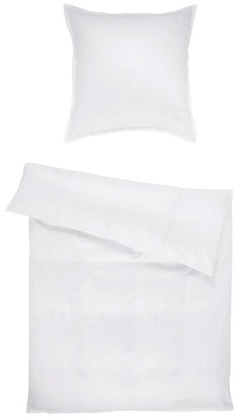 POSTELJNINA Livorno 140/200 cm damast bela