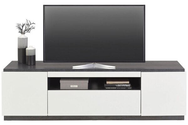 TV-ELEMENT bela, temno siva