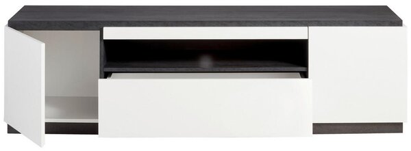TV-ELEMENT bela, temno siva
