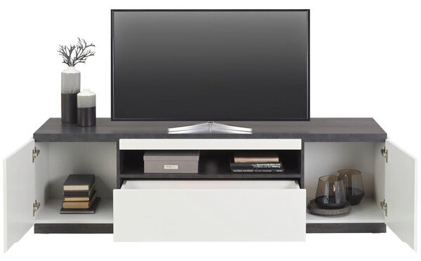 TV-ELEMENT bela, temno siva