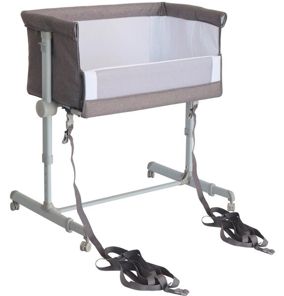 OBPOSTELJNA POSTELJICA BASIC 81/56/89 cm siva, bela