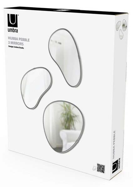 SET OGLEDAL, 31.3/26.2/1.9 cm umetna masa, steklo, leseni material
