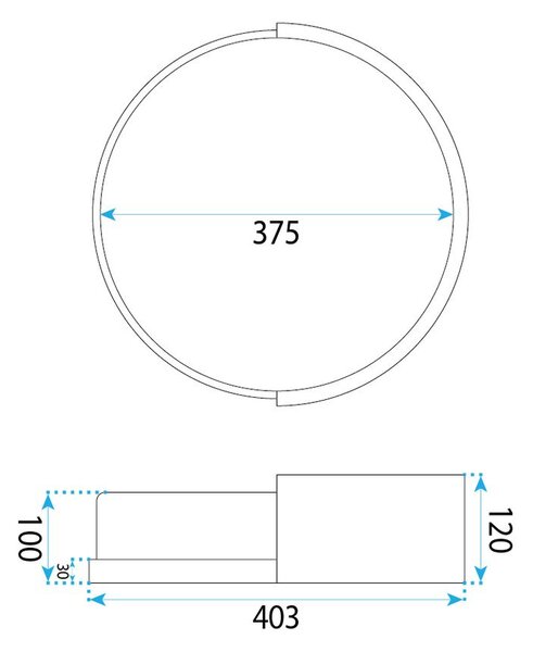 Plafond APP1931-C 40cm WOOD