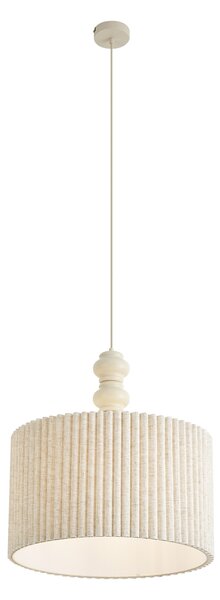 Japandi viseča svetilka bež z lanenim senčilom 50 cm - Fedde