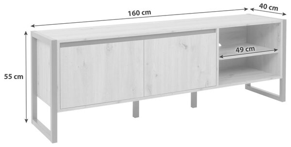 TV-ELEMENT antracit, barve hrasta
