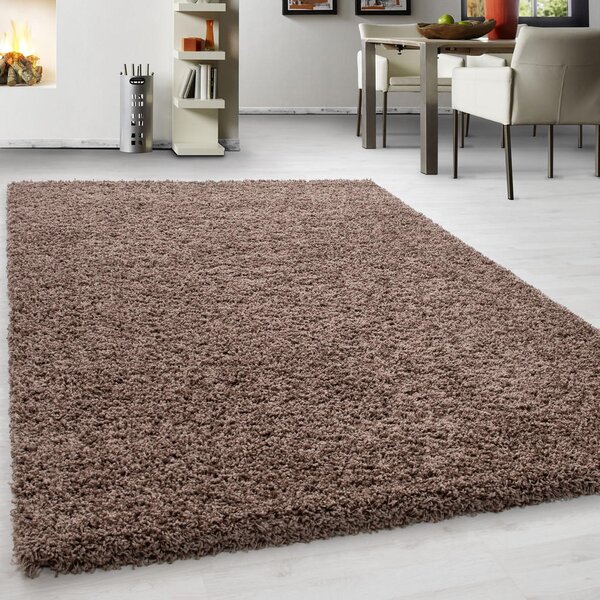 PREPROGA Z VISOKIM FLOROM Life 1500 100/200 cm tkano svetlo rjava
