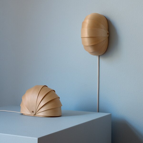 Tom Rossau Namizna svetilka ST908, naravni brezov les, 19 cm, G9, Les, Dnevna soba / jedilnica, Les, Skandinavski, Okrogla stena