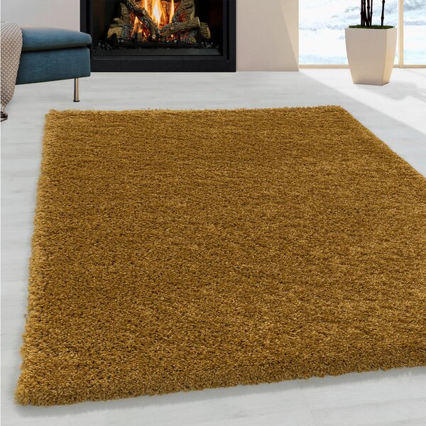 PREPROGA Z VISOKIM FLOROM Sydney 3000 gold 200/290 cm tkano zlate barve