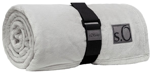 DEKORATIVNA ODEJA UNI 150/200 cm srebrne barve