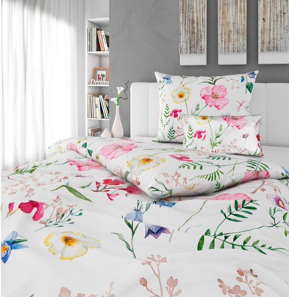 POSTELJNINA LULU 140/200 cm saten večbarvno