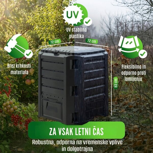 Kompostnik - Compogreen 800l, črn Prosperplast