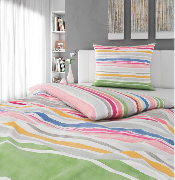 POSTELJNINA LULU 140/200 cm saten večbarvno