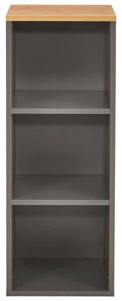 PISARNIŠKI REGAL 45/120/40 cm barve grafita, barve hrasta