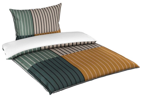 OBOJESTRANSKA POSTELJNINA HARMONY 140/200 cm saten večbarvno