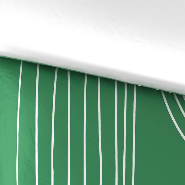 OBOJESTRANSKA POSTELJNINA EMERALD 140/200 cm saten žadasto zelena
