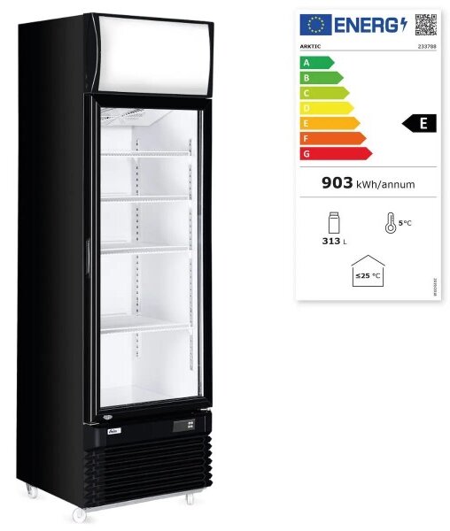 Barski Hladilnik z Osvetljenim Zaslonom, Enojna Vrata, Arctic, 254L, 230V/250W, 578x605x1980mm