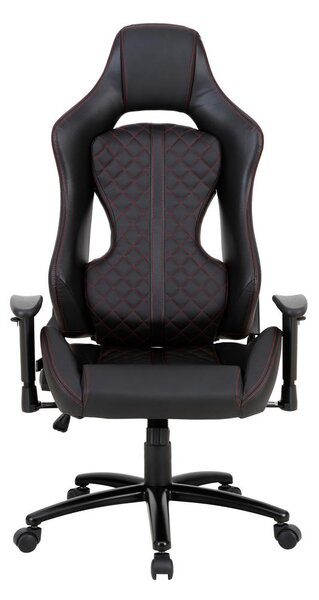 GAMING STOL kovina, umetna masa, tekstil črna