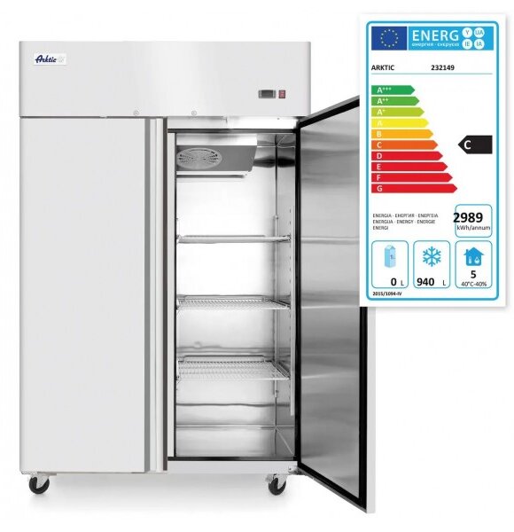 Zamrzovalnik, Dvojna Vrata, 1240L, Arktic, GN 2/1, 230V/980W, 1314x800x2082mm