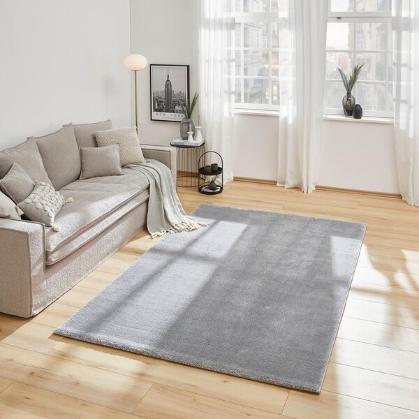 TKANA PREPROGA Tonga 160/230 cm tkano srebrne barve
