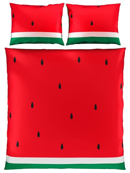 OBOJESTRANSKA POSTELJNINA WATERMELON 200/240 cm saten večbarvno