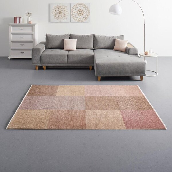 Mömax Tkana Preproga Urban Square, Roza/večbarvno, Ca. 80/150 Cm