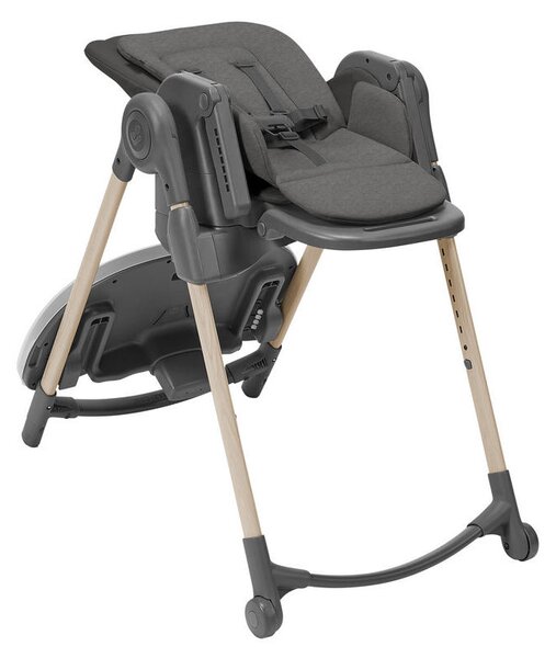 STOLČEK ZA HRANJENJE MINLA 57/106/86 cm temno siva