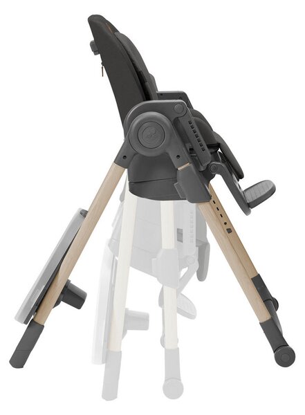 STOLČEK ZA HRANJENJE MINLA 57/106/86 cm temno siva